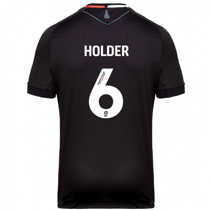 Danxen Mann Molly Holder #6 Svart Bortetrøye Drakt Trøye 2024/25 Skjorter T-Skjorte