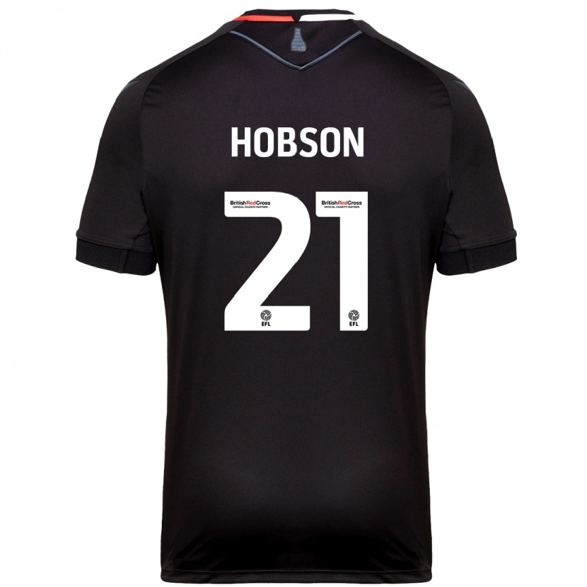 Danxen Mann Elizabeth Hobson #21 Svart Bortetrøye Drakt Trøye 2024/25 Skjorter T-Skjorte