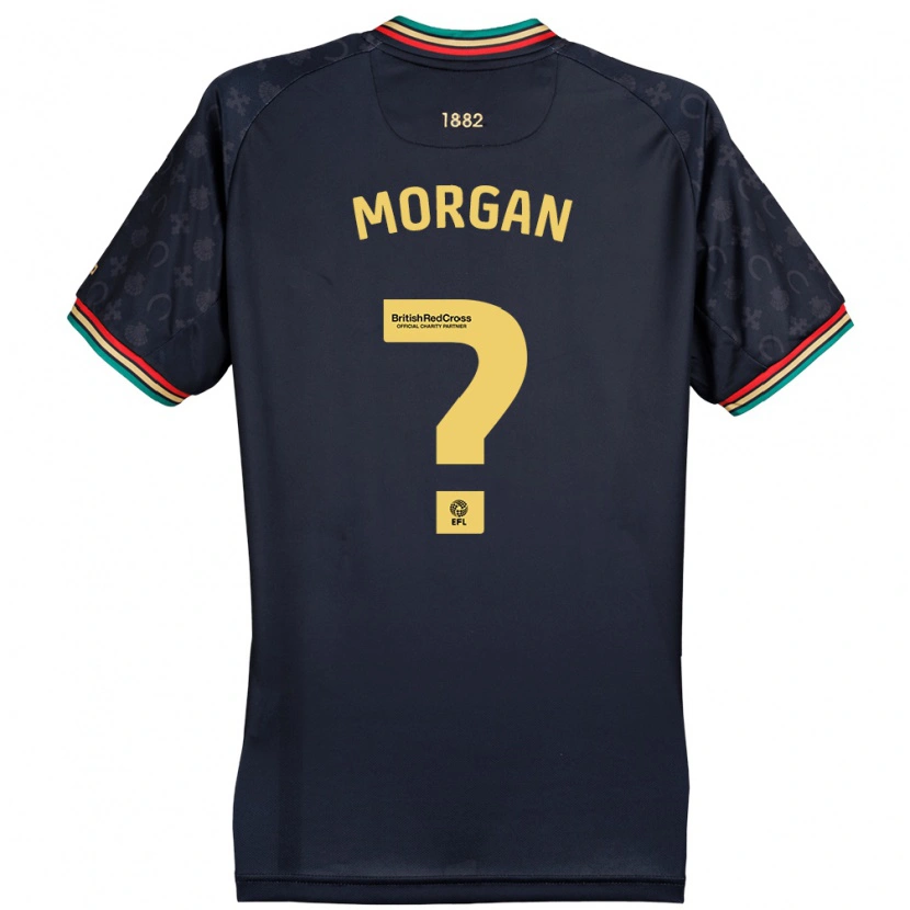Danxen Mann Kieran Morgan #0 Mørk Marineblå Bortetrøye Drakt Trøye 2024/25 Skjorter T-Skjorte