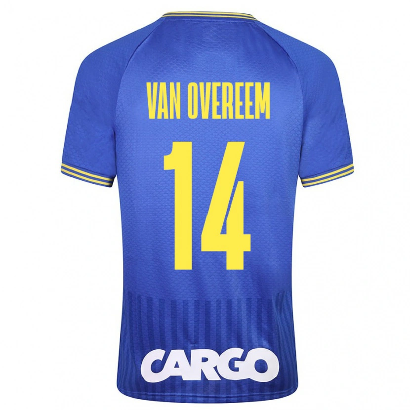 Danxen Mann Joris Van Overeem #14 Hvit Bortetrøye Drakt Trøye 2024/25 Skjorter T-Skjorte