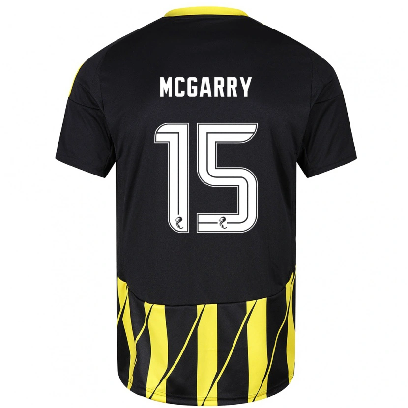 Danxen Mann James Mcgarry #15 Svart Gul Bortetrøye Drakt Trøye 2024/25 Skjorter T-Skjorte