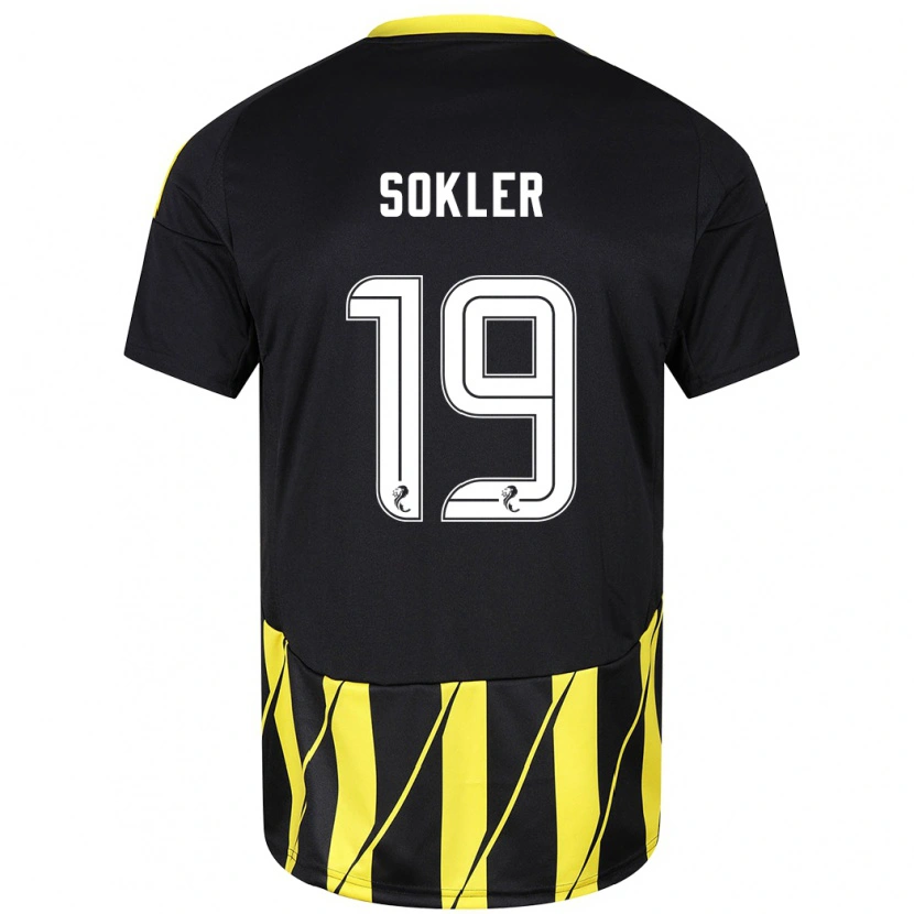 Danxen Mann Ester Sokler #19 Svart Gul Bortetrøye Drakt Trøye 2024/25 Skjorter T-Skjorte
