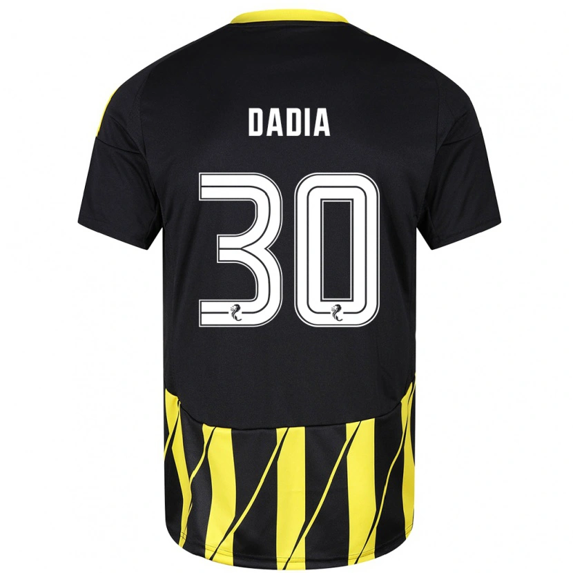 Danxen Mann Or Dadia #30 Svart Gul Bortetrøye Drakt Trøye 2024/25 Skjorter T-Skjorte