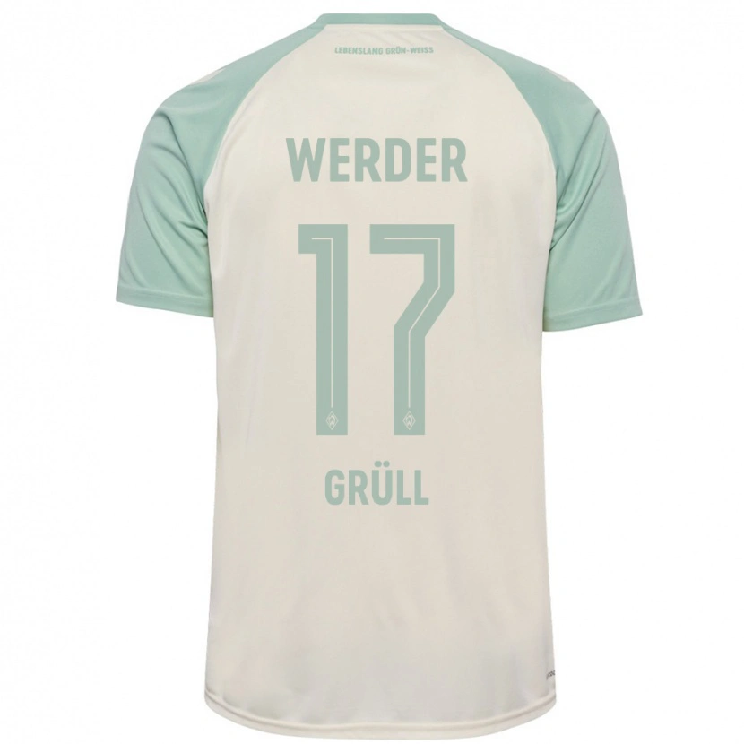 Danxen Mann Marco Grüll #17 Off-White Lysegrønn Bortetrøye Drakt Trøye 2024/25 Skjorter T-Skjorte
