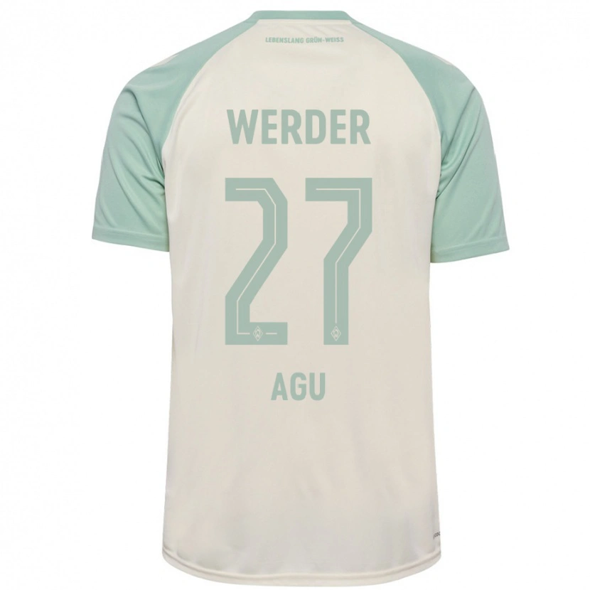 Danxen Mann Felix Agu #27 Off-White Lysegrønn Bortetrøye Drakt Trøye 2024/25 Skjorter T-Skjorte