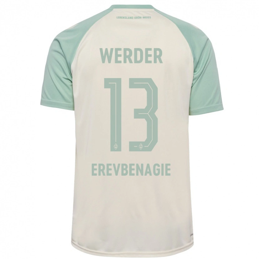 Danxen Mann Paul Erevbenagie #13 Off-White Lysegrønn Bortetrøye Drakt Trøye 2024/25 Skjorter T-Skjorte