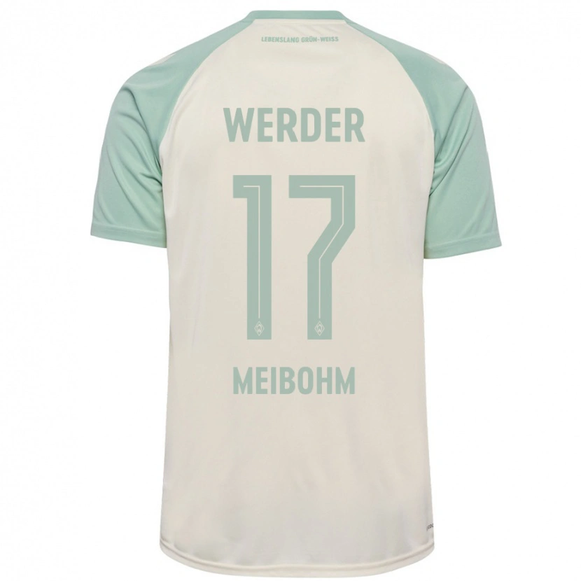 Danxen Mann Joel Meibohm #17 Off-White Lysegrønn Bortetrøye Drakt Trøye 2024/25 Skjorter T-Skjorte