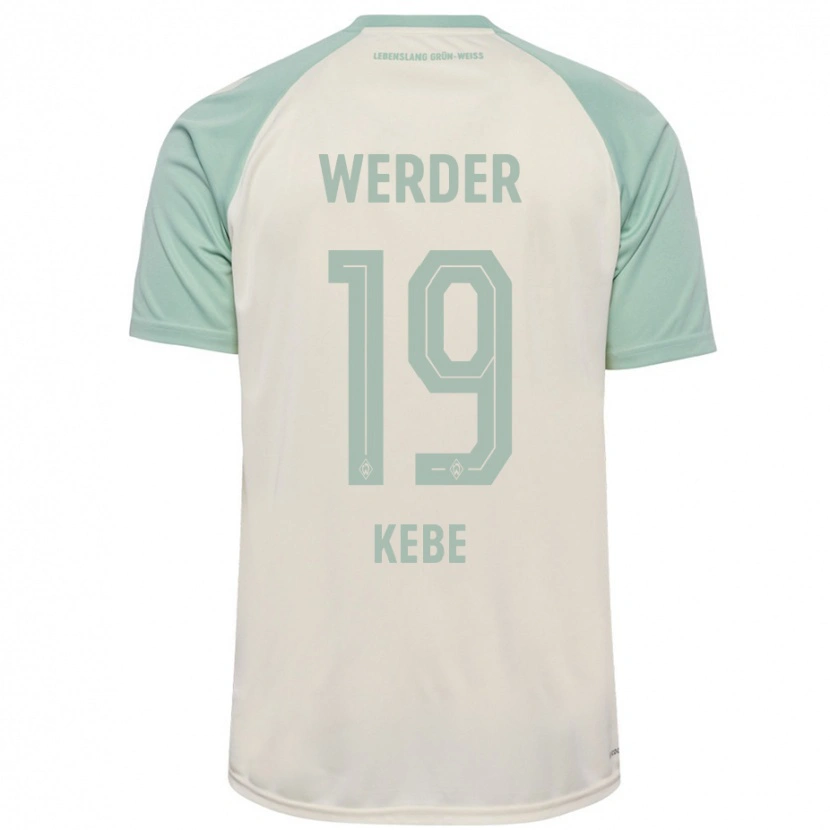 Danxen Mann David Kébé #19 Off-White Lysegrønn Bortetrøye Drakt Trøye 2024/25 Skjorter T-Skjorte