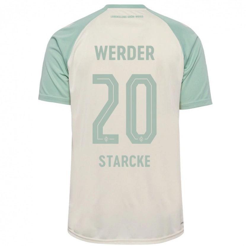 Danxen Mann Bennet Starcke #20 Off-White Lysegrønn Bortetrøye Drakt Trøye 2024/25 Skjorter T-Skjorte