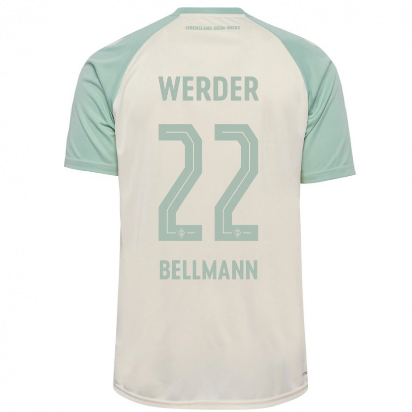 Danxen Mann Paul Bellmann #22 Off-White Lysegrønn Bortetrøye Drakt Trøye 2024/25 Skjorter T-Skjorte