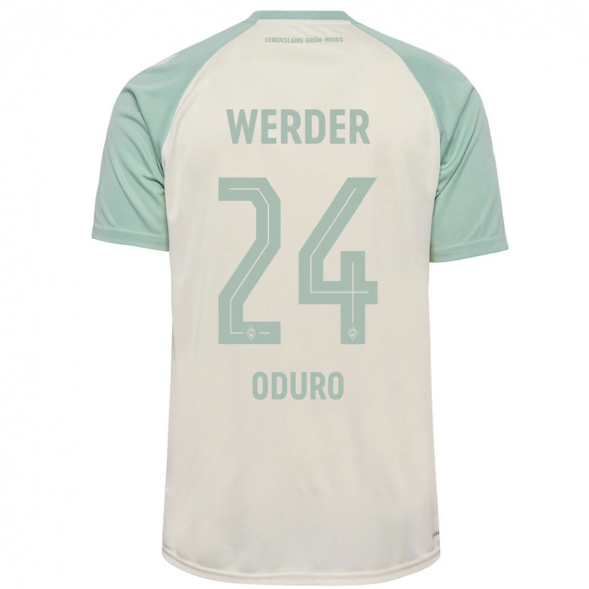 Danxen Mann Ricardo Oduro #24 Off-White Lysegrønn Bortetrøye Drakt Trøye 2024/25 Skjorter T-Skjorte