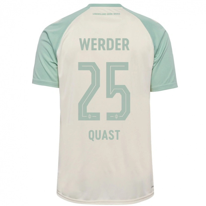 Danxen Mann Sönke Quast #25 Off-White Lysegrønn Bortetrøye Drakt Trøye 2024/25 Skjorter T-Skjorte