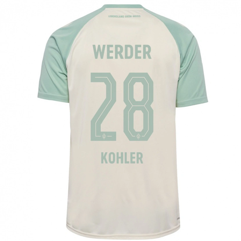 Danxen Mann Ethan Kohler #28 Off-White Lysegrønn Bortetrøye Drakt Trøye 2024/25 Skjorter T-Skjorte