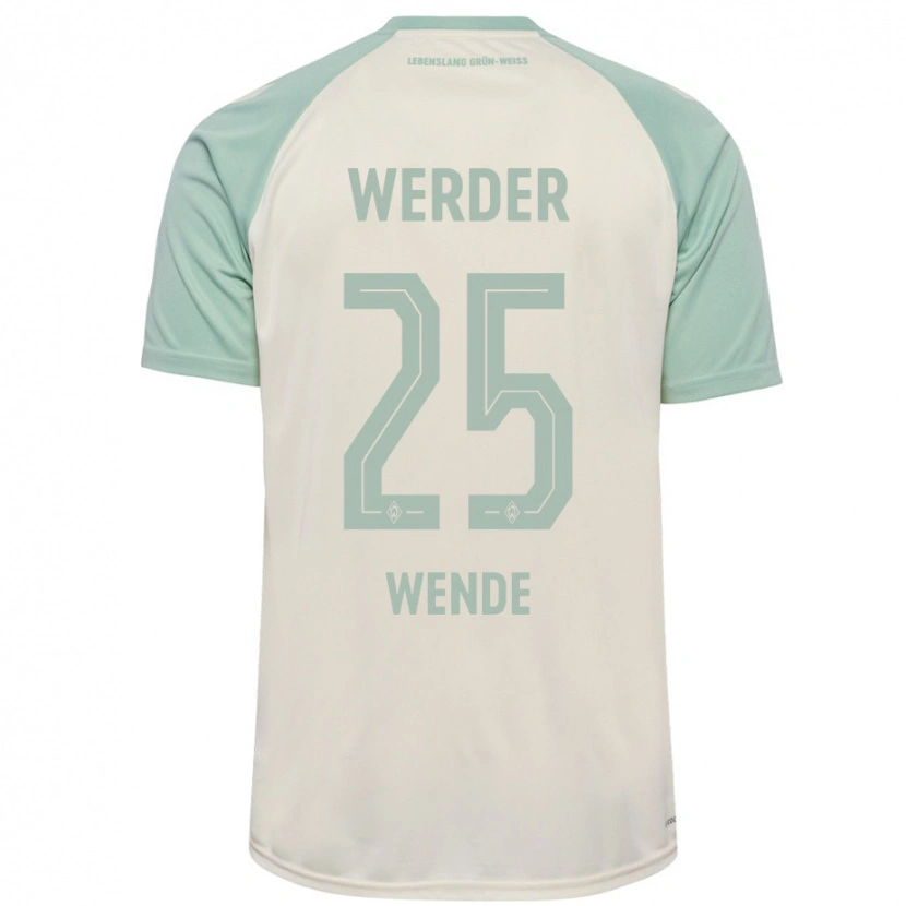Danxen Mann Johanna Wende #25 Off-White Lysegrønn Bortetrøye Drakt Trøye 2024/25 Skjorter T-Skjorte