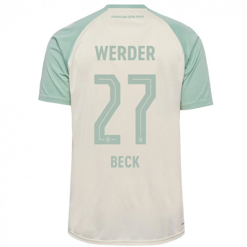 Danxen Mann Sharon Beck #27 Off-White Lysegrønn Bortetrøye Drakt Trøye 2024/25 Skjorter T-Skjorte