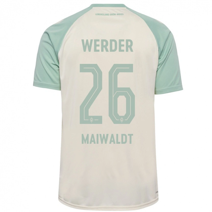 Danxen Mann Julius Maiwaldt #26 Off-White Lysegrønn Bortetrøye Drakt Trøye 2024/25 Skjorter T-Skjorte