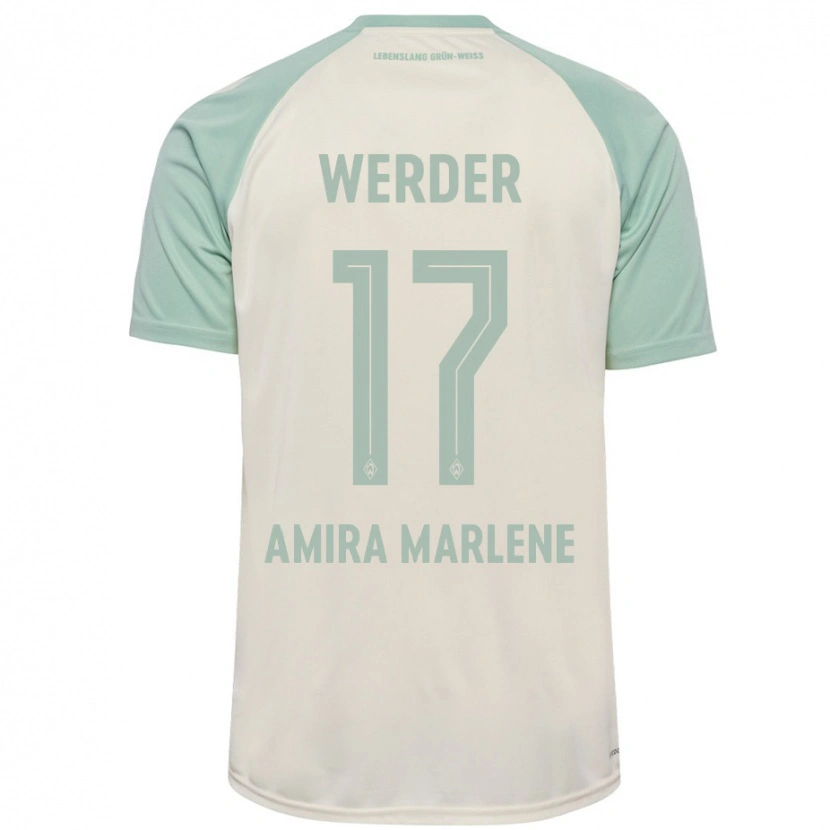 Danxen Mann Amira Marlene Dahl #17 Off-White Lysegrønn Bortetrøye Drakt Trøye 2024/25 Skjorter T-Skjorte