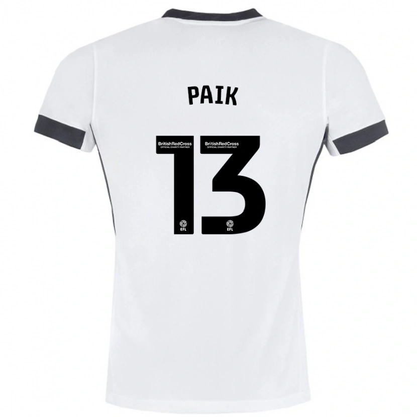 Danxen Mann Seung-Ho Paik #13 Hvit Svart Bortetrøye Drakt Trøye 2024/25 Skjorter T-Skjorte