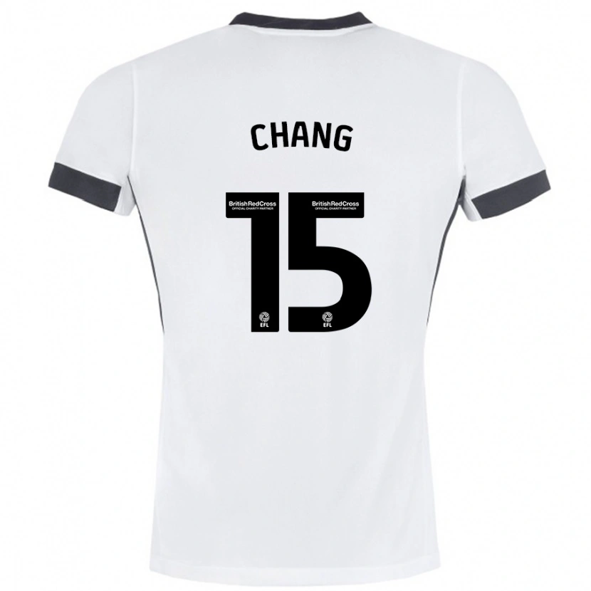 Danxen Mann Alfie Chang #15 Hvit Svart Bortetrøye Drakt Trøye 2024/25 Skjorter T-Skjorte