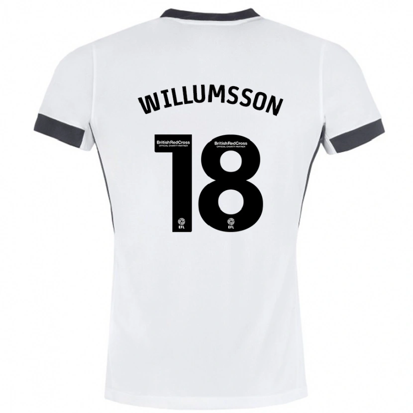 Danxen Mann Willum Thór Willumsson #18 Hvit Svart Bortetrøye Drakt Trøye 2024/25 Skjorter T-Skjorte
