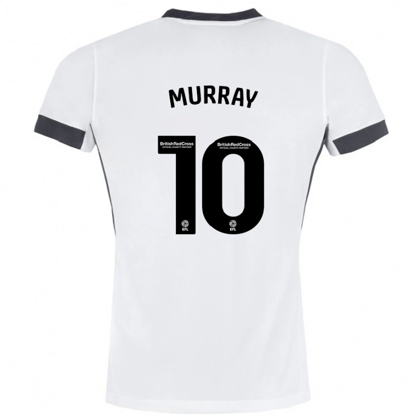 Danxen Mann Christie Harrison-Murray #10 Hvit Svart Bortetrøye Drakt Trøye 2024/25 Skjorter T-Skjorte