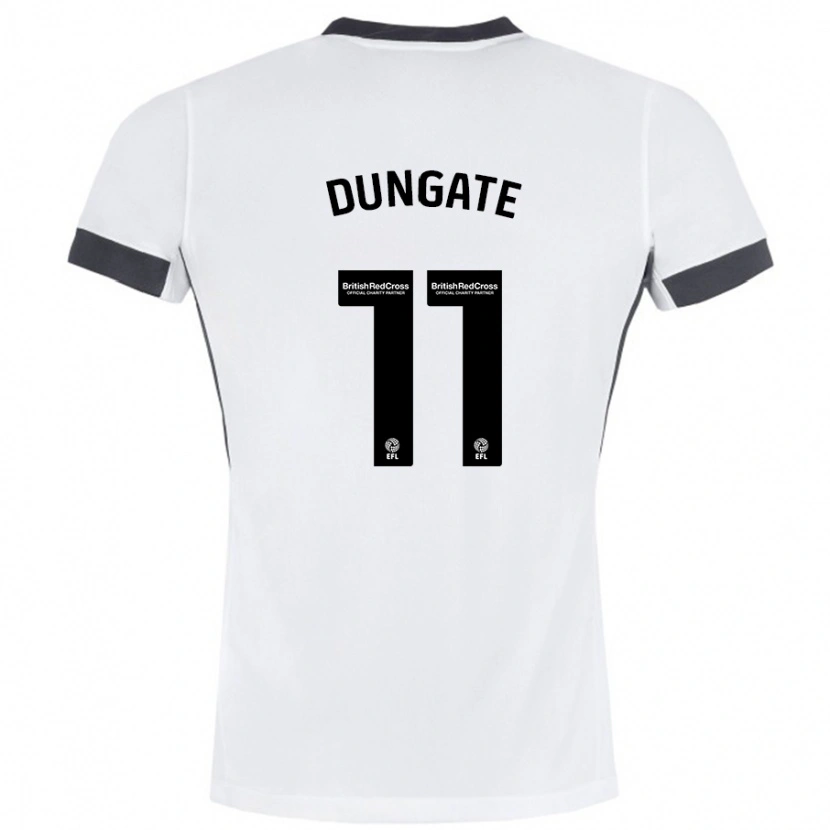 Danxen Mann Katie Dungate #11 Hvit Svart Bortetrøye Drakt Trøye 2024/25 Skjorter T-Skjorte