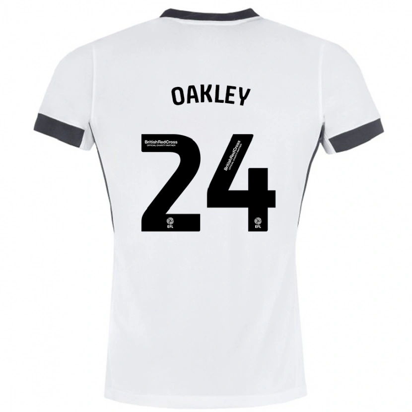 Danxen Mann Marcel Oakley #24 Hvit Svart Bortetrøye Drakt Trøye 2024/25 Skjorter T-Skjorte