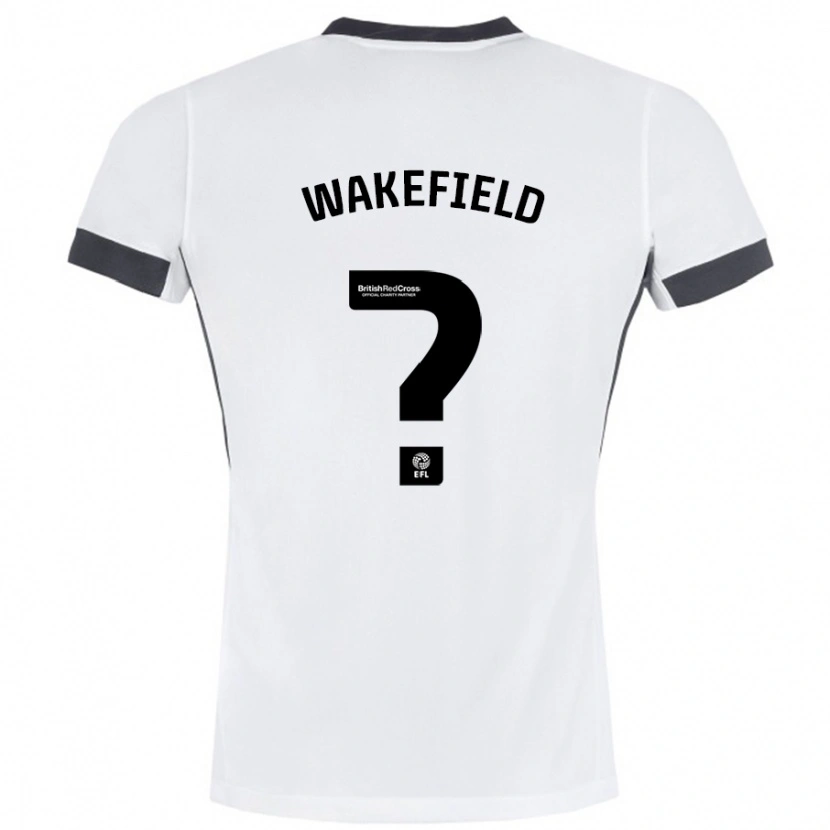 Danxen Mann Kieran Wakefield #0 Hvit Svart Bortetrøye Drakt Trøye 2024/25 Skjorter T-Skjorte