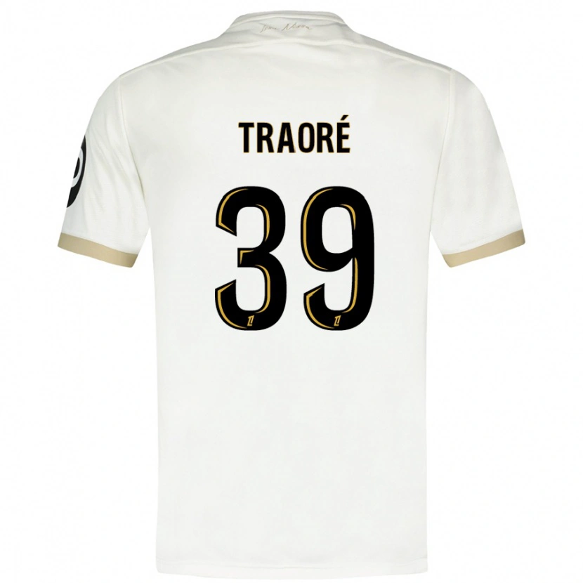 Danxen Mann Daouda Traoré #39 Hvitt Gull Bortetrøye Drakt Trøye 2024/25 Skjorter T-Skjorte