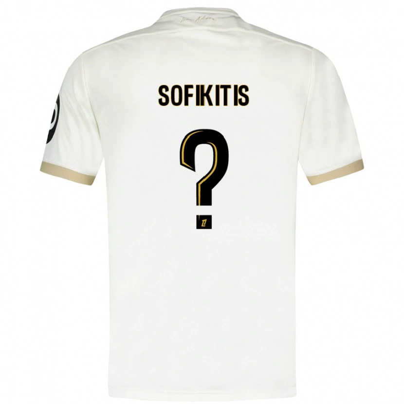 Danxen Mann Yanis Sofikitis #0 Hvitt Gull Bortetrøye Drakt Trøye 2024/25 Skjorter T-Skjorte