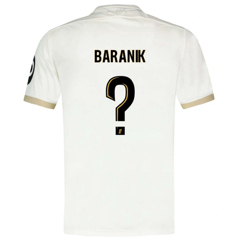 Danxen Mann Evan Baranik #0 Hvitt Gull Bortetrøye Drakt Trøye 2024/25 Skjorter T-Skjorte