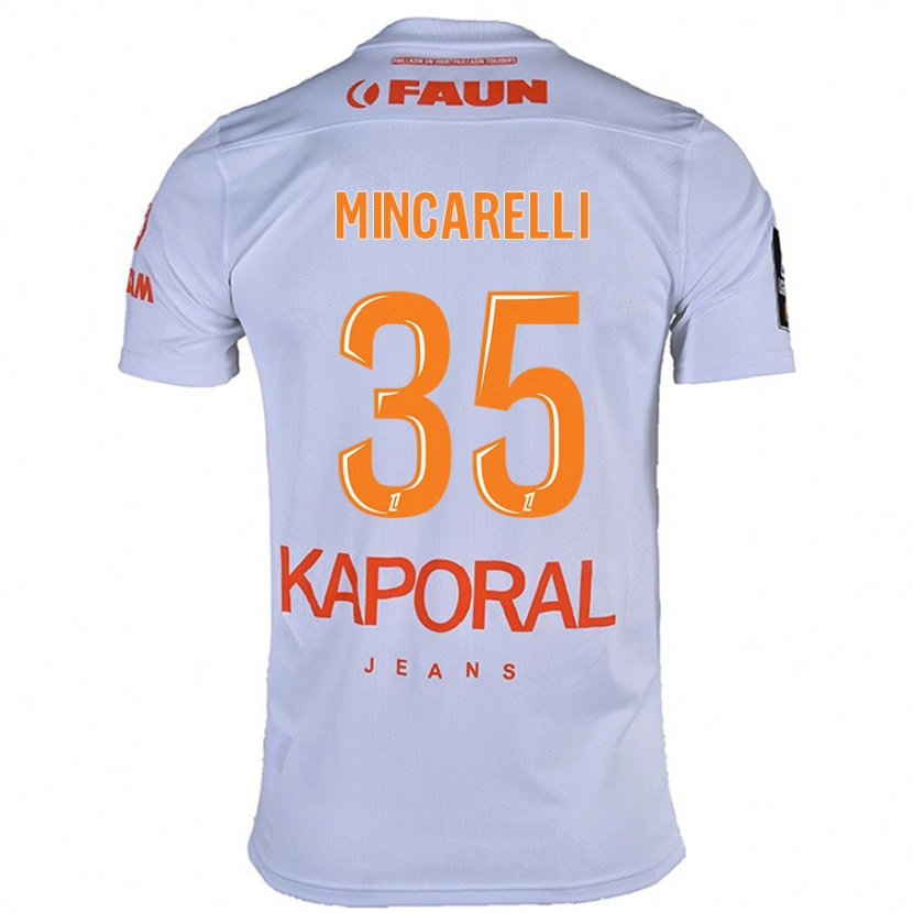Danxen Mann Lucas Mincarelli #35 Hvit Bortetrøye Drakt Trøye 2024/25 Skjorter T-Skjorte