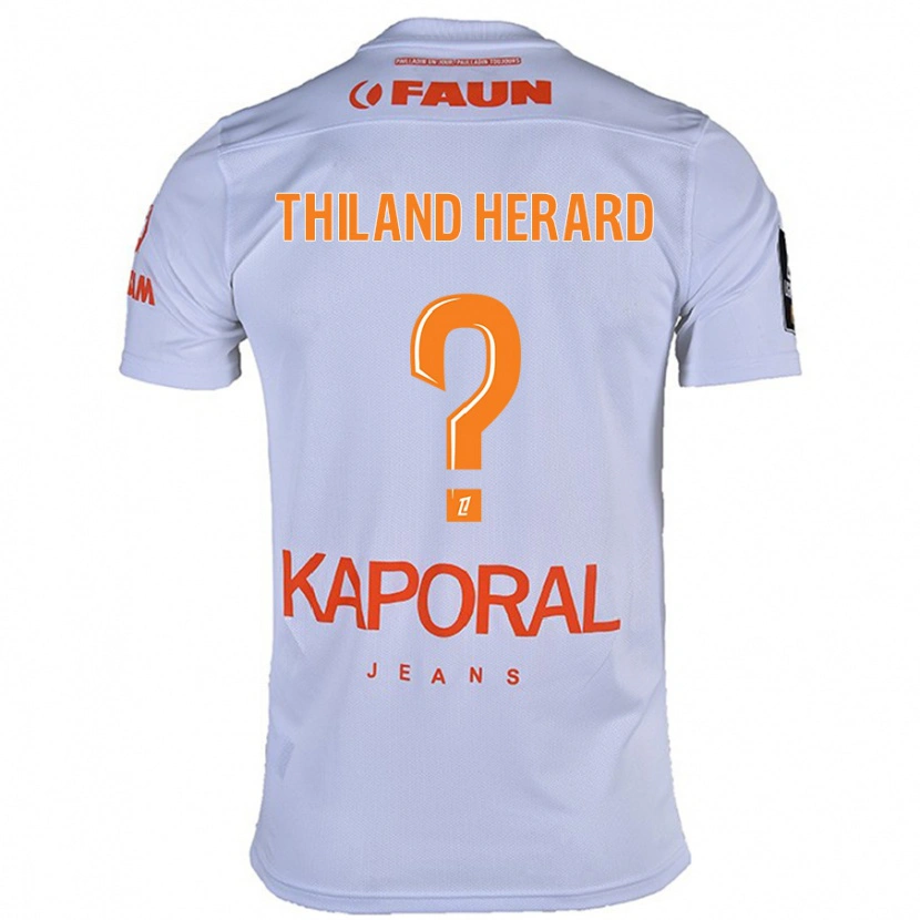 Danxen Mann Robin Thiland Herard #0 Hvit Bortetrøye Drakt Trøye 2024/25 Skjorter T-Skjorte