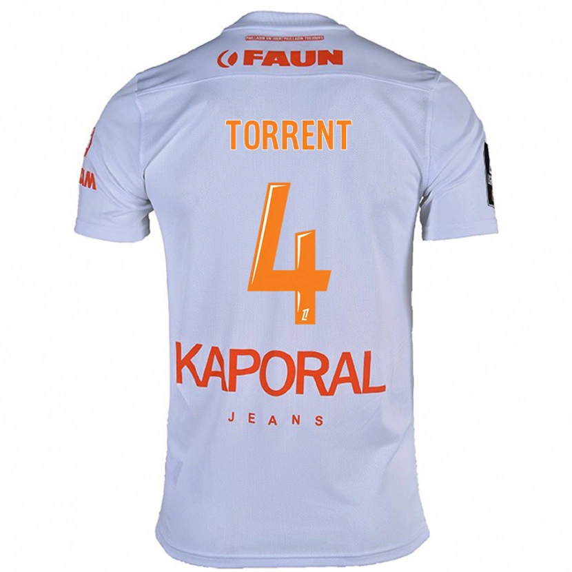 Danxen Mann Marion Torrent #4 Hvit Bortetrøye Drakt Trøye 2024/25 Skjorter T-Skjorte
