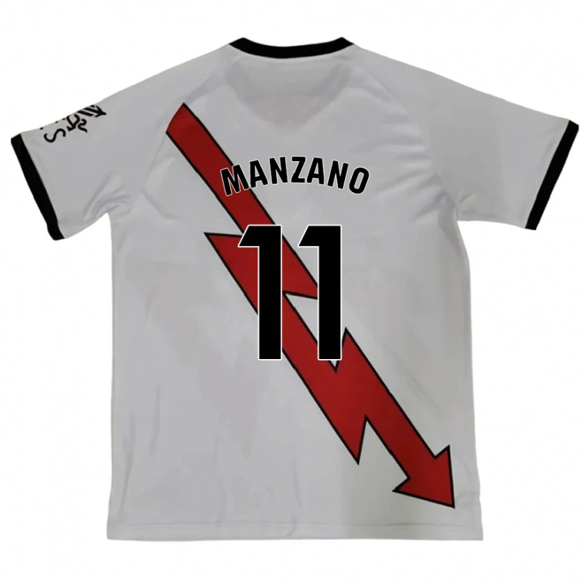 Danxen Mann Sergio Manzano #11 Rød Bortetrøye Drakt Trøye 2024/25 Skjorter T-Skjorte