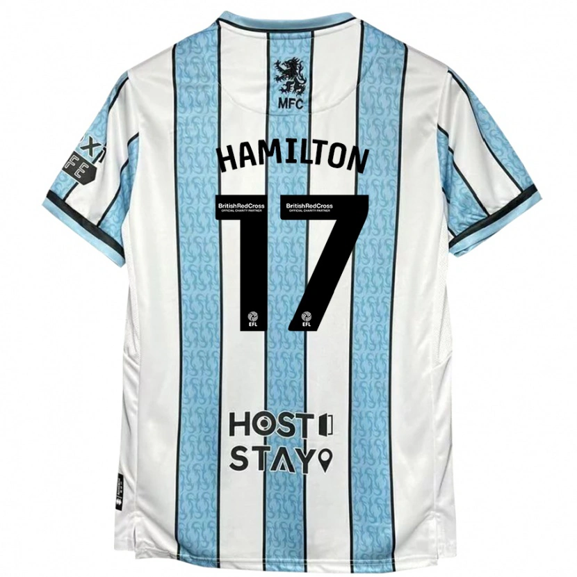 Danxen Mann Micah Hamilton #17 Hvit Blå Bortetrøye Drakt Trøye 2024/25 Skjorter T-Skjorte