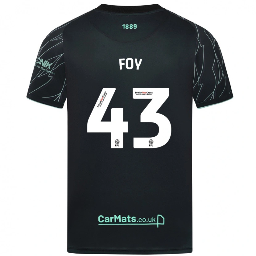 Danxen Mann Gus Foy #43 Svart Grønn Bortetrøye Drakt Trøye 2024/25 Skjorter T-Skjorte
