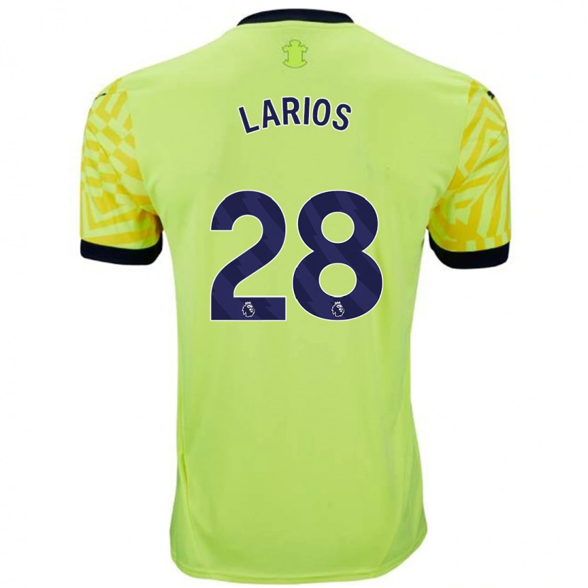 Danxen Mann Juan Larios #28 Gul Bortetrøye Drakt Trøye 2024/25 Skjorter T-Skjorte