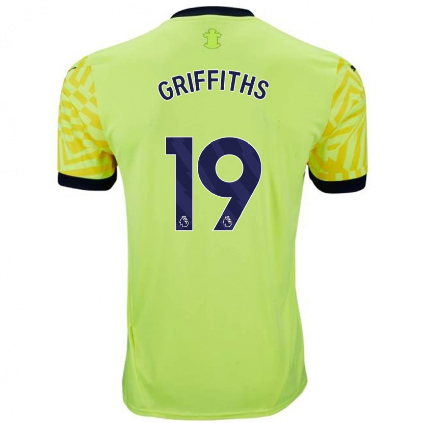 Danxen Mann Alice Griffiths #19 Gul Bortetrøye Drakt Trøye 2024/25 Skjorter T-Skjorte