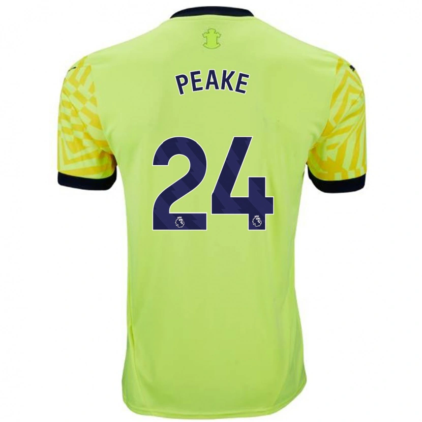 Danxen Mann Paige Peake #24 Gul Bortetrøye Drakt Trøye 2024/25 Skjorter T-Skjorte