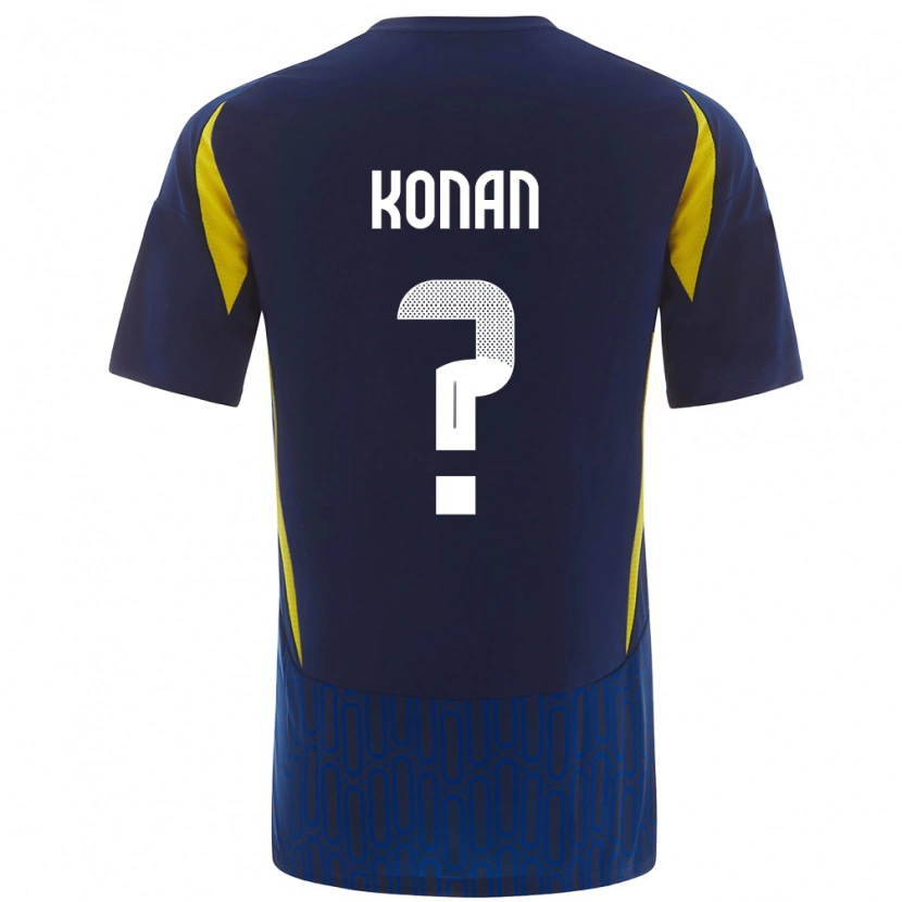 Danxen Mann Ghislain Konan #0 Blå Gul Bortetrøye Drakt Trøye 2024/25 Skjorter T-Skjorte