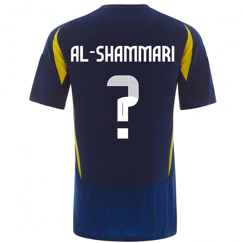 Danxen Mann Mansour Al-Shammari #0 Blå Gul Bortetrøye Drakt Trøye 2024/25 Skjorter T-Skjorte