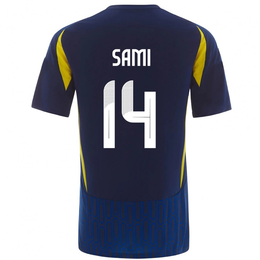 Danxen Mann Sami Al-Najei #14 Blå Gul Bortetrøye Drakt Trøye 2024/25 Skjorter T-Skjorte
