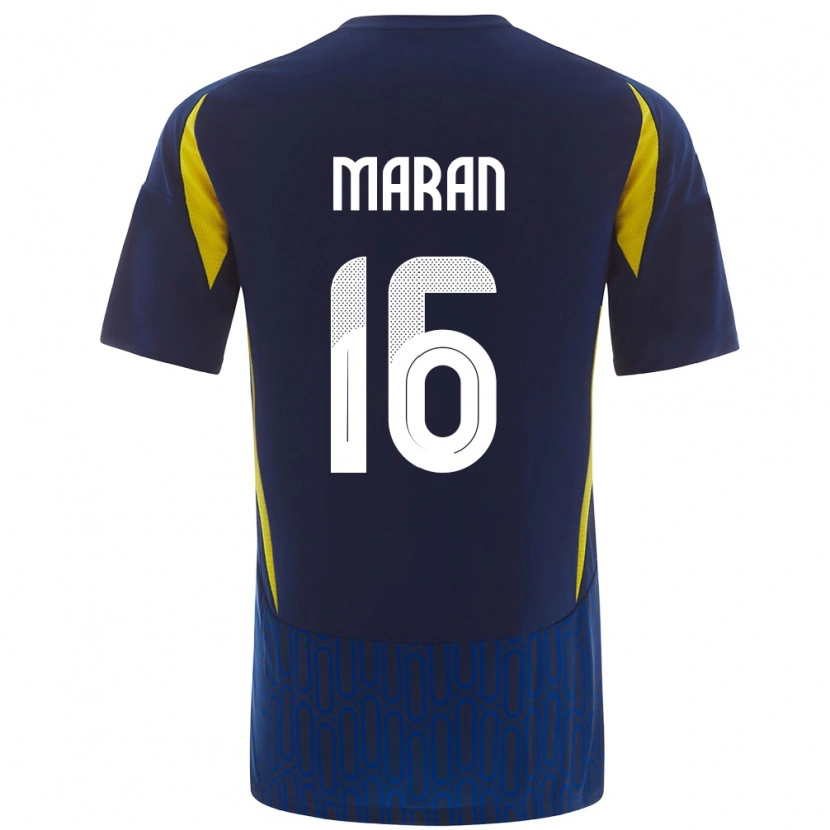 Danxen Mann Mohammed Maran #16 Blå Gul Bortetrøye Drakt Trøye 2024/25 Skjorter T-Skjorte