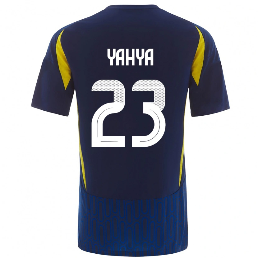 Danxen Mann Ayman Yahya #23 Blå Gul Bortetrøye Drakt Trøye 2024/25 Skjorter T-Skjorte