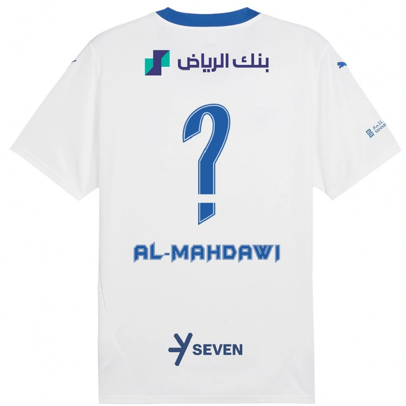 Danxen Mann Ali Al-Mahdawi #0 Hvit Blå Bortetrøye Drakt Trøye 2024/25 Skjorter T-Skjorte