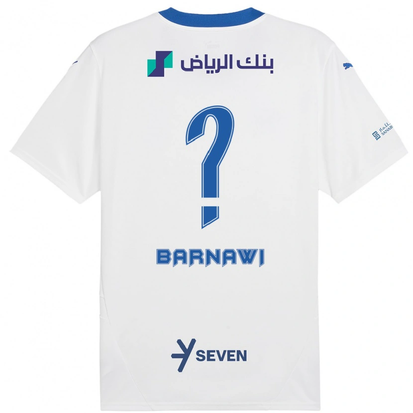 Danxen Mann Abdulsalam Barnawi #0 Hvit Blå Bortetrøye Drakt Trøye 2024/25 Skjorter T-Skjorte