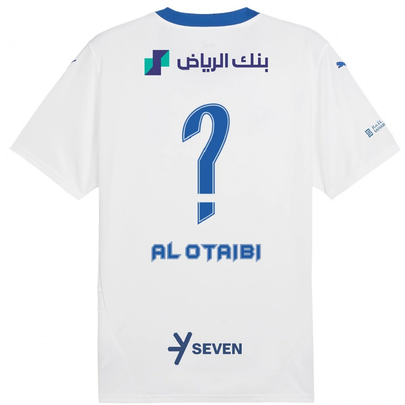 Danxen Mann Majd Al-Otaibi #0 Hvit Blå Bortetrøye Drakt Trøye 2024/25 Skjorter T-Skjorte