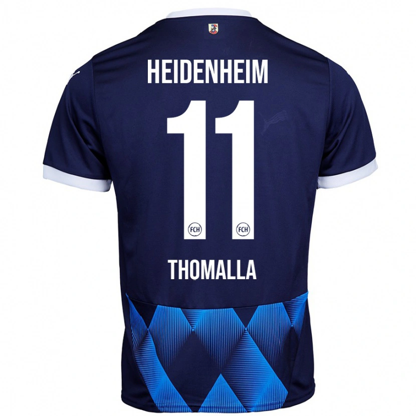 Danxen Mann Denis Thomalla #11 Mørk Marineblå Bortetrøye Drakt Trøye 2024/25 Skjorter T-Skjorte