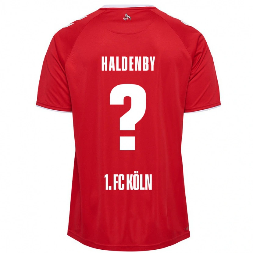Danxen Mann Ben Haldenby #0 Rød Hvit Bortetrøye Drakt Trøye 2024/25 Skjorter T-Skjorte
